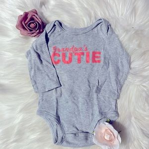 ✨Carter’s 6 Months Grandpas Cutie Gray Long Sleeve Onesie✨
